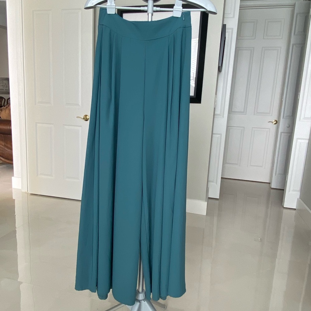 Easel Teal Wide-Leg Pants